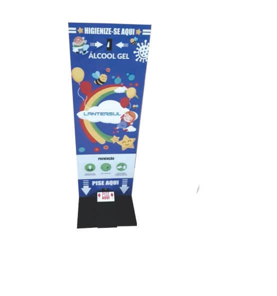 Totem Álcool Gel Com Pedal Personalizado