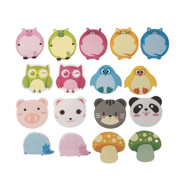 Bloco Adesivo Sticky Bichinhos Personalizado