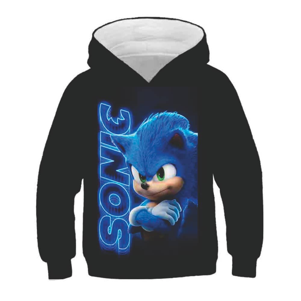 Blusa Moletom Flanelado Sonic Shadow Infantil