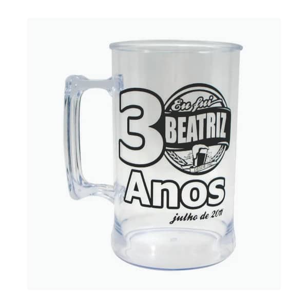 Caneca de chopp personalizada acrílico