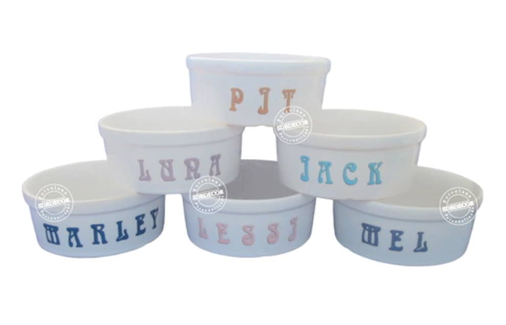 Comedouro Pet de Ceramica Personalizado com Nome 500 ml