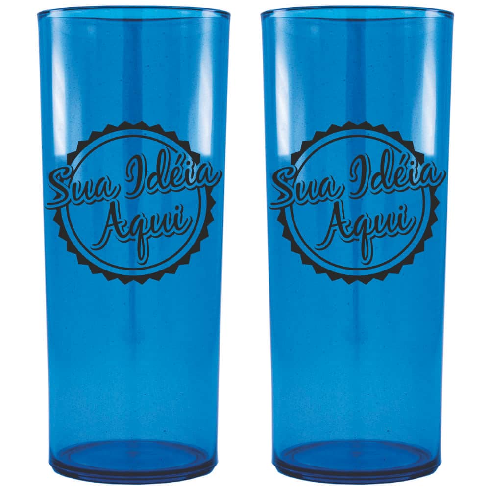 Copo azul personalizado