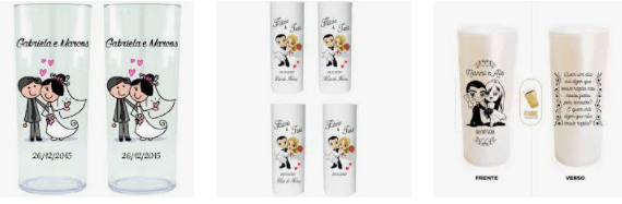 Copos Personalizados para Casamento