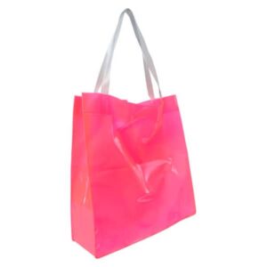 Ecobag em PVC Rosa Colorida com Alça
