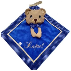 Naninha de pelúcia bordada "Ursinho"