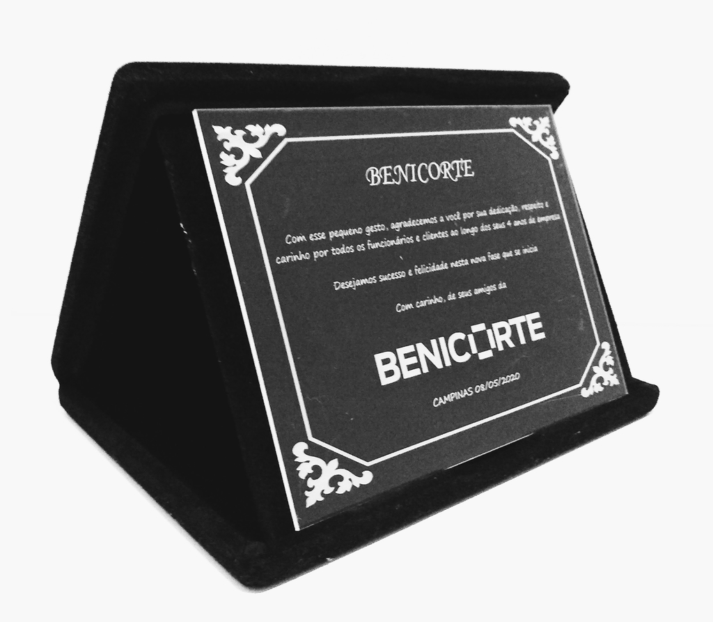 Placa de homenagem acrílico
