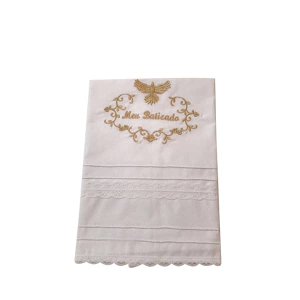 Toalha de batizado personalizada