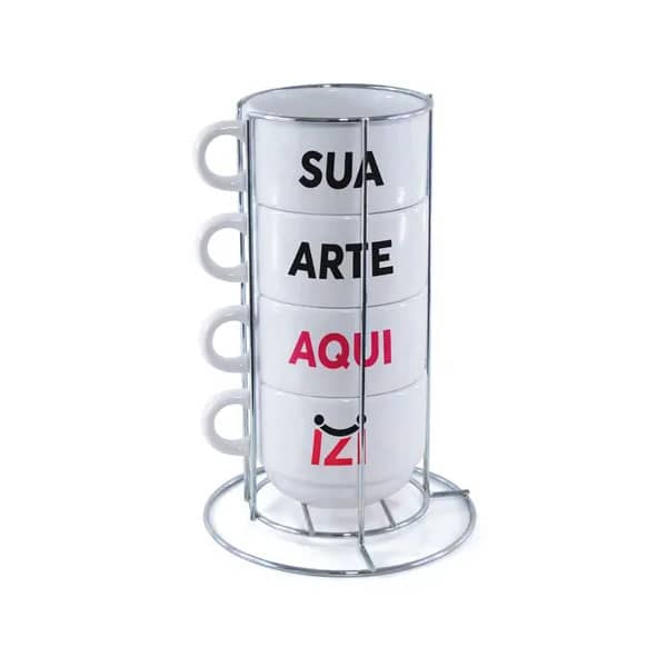 Torre Xícara de Cerâmica Com Sua Foto ou Logo
