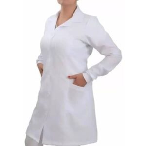 Jaleco Verde Botão Fem .e Mas Bordado Nome