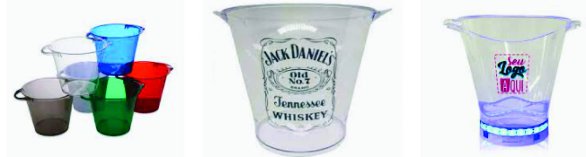 Balde de Gelo Acrilico para Personalizar