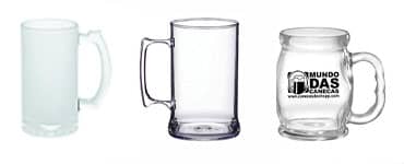 Caneca de vidro para sublimação