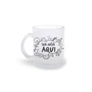 Caneca de vidro personalizada