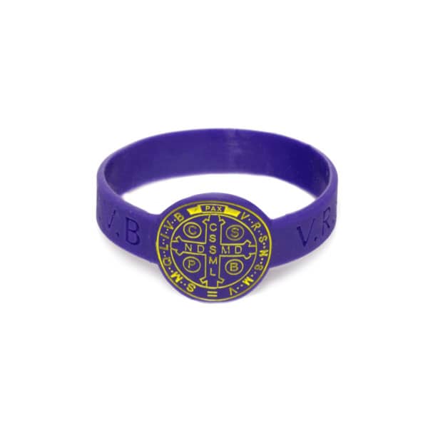 Pulseira de silicone com brasão circular